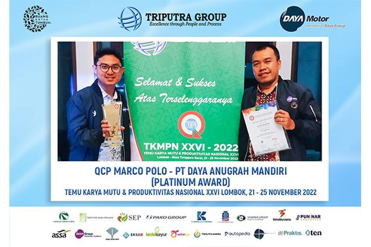 Daya Motor raih Juara Platinum dalam ajang TKMPN XXVI di NTB