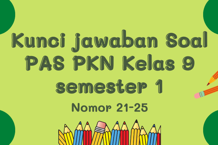 Jawaban Soal PAS/UAS PKN Kelas 9 Semester 1 Bagian 21-25 Lengkap Dengan ...