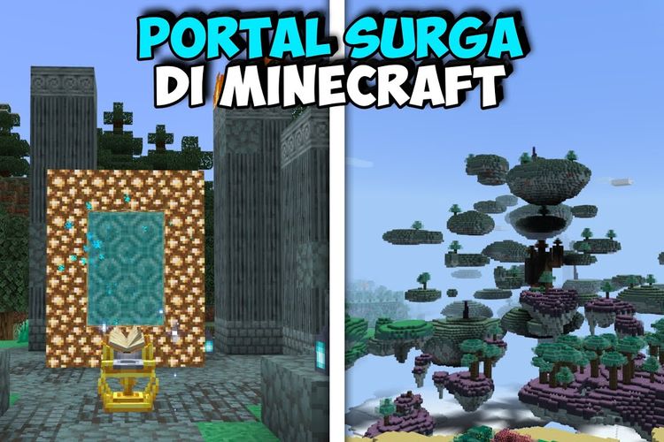 EASY!  How to make a portal to paradise in Minecraft, you just need the following 4 steps