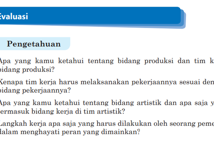 Kunci Jawaban Seni Budaya Kelas Halaman Terbaru Dan Lengkap Bab Pementasan Teater