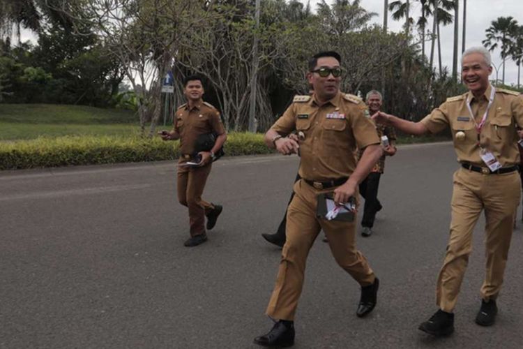 Tak Ingin Telat Hadiri Agenda Jokowi, Ridwan Kamil Lari Nyalip Ganjar Pranowo di Bogor