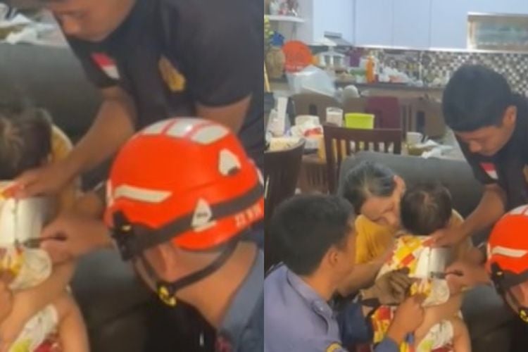 Viral Anak Terjebak di Loyang Kue, Petugas Damkar Sampai Turun Tangan