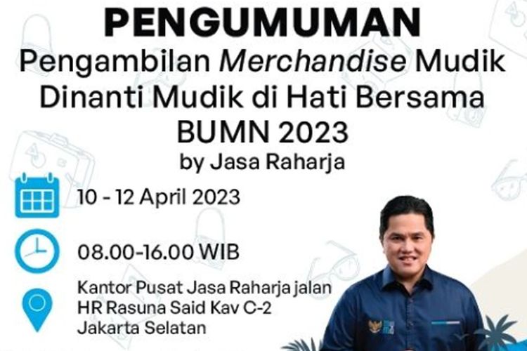 Pengambilan Merchandise Mudik Dinanti Mudik di Hati Bersama BUMN 2023 Sudah Bisa Hari Ini, Simak Lokasinya