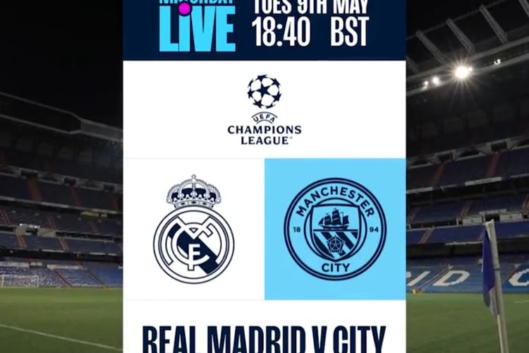 Streaming real madrid outlet vs man city sctv