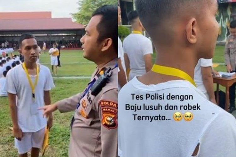 Kisah Sedih di Balik Viralnya Remaja Berkaos Lusuh dan Sobek Ikuti Tes Polisi