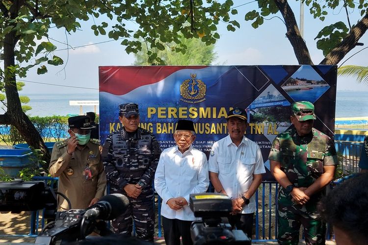 68 Kampung Bahari Nusantara Progam TNI AL di Pulau Untung Jawa Diresmikan Ma'ruf Amin