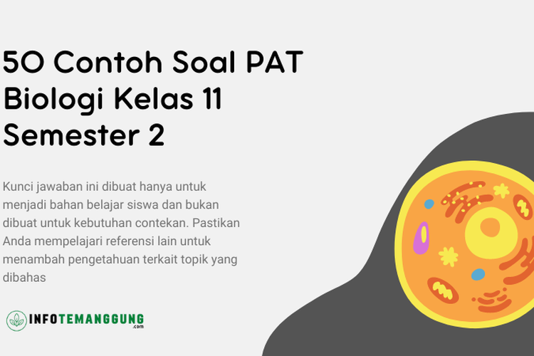 50 Contoh Soal PAT Biologi Kelas 11 Semester 2 Disertai Dengan Kunci ...