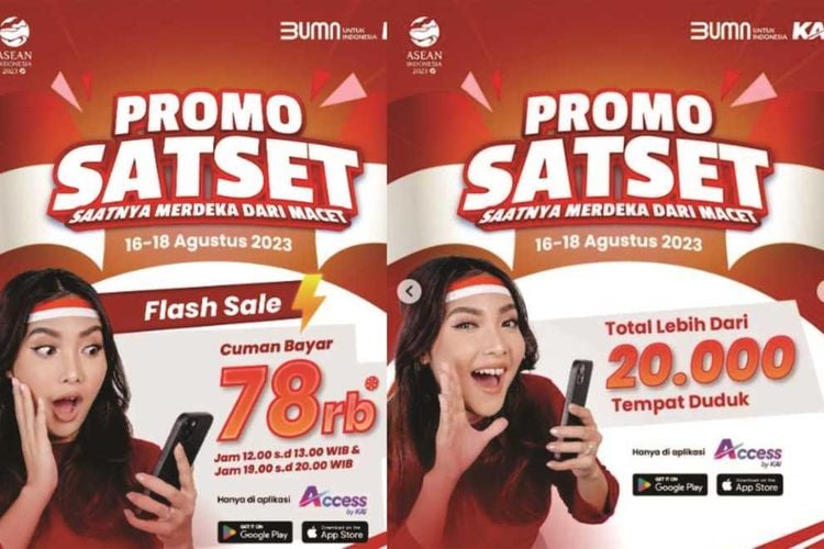 Promo SATSET KAI 16-17 Agustus 2023, Saatnya Merdeka Dari Macet, Inilah ...