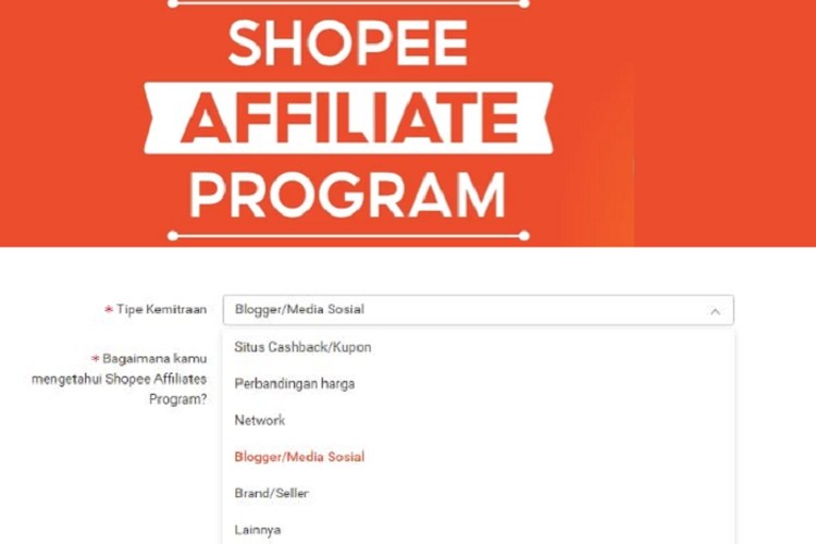 TIPE Kemitraan Shopee Affiliate Maksudnya Apa? Begini Penjelasan Masing ...