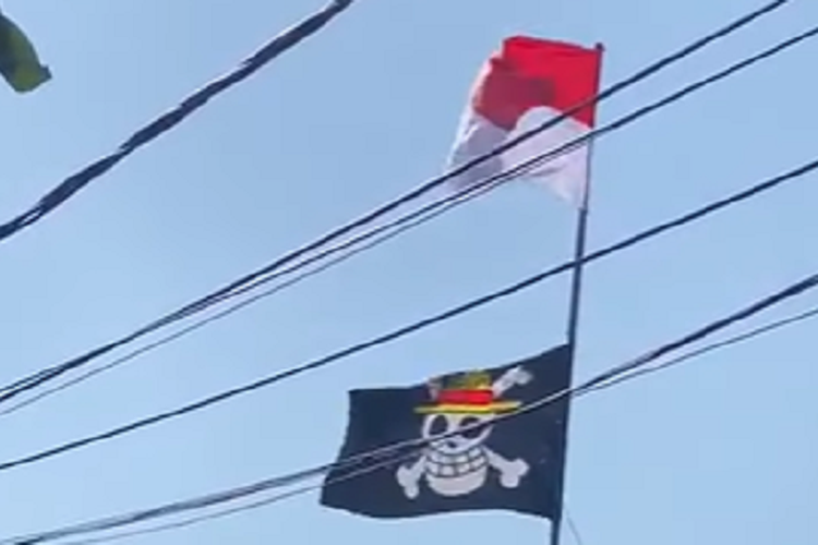 Warga Samarinda Kibarkan Bendera One Piece Setiang dengan Bendera Indonesia Kena Tegur Bhabinkamtibmas