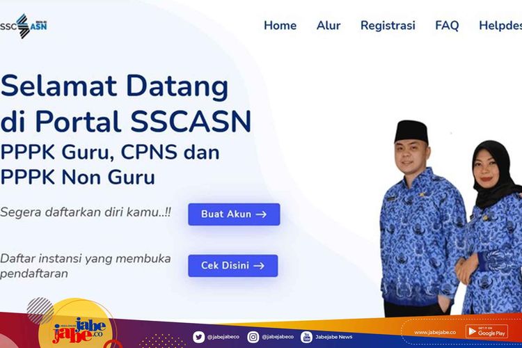 Cara Buat dan Daftar Akun SSCASN di sscasn.bkn.go.id, Pendaftaran CPNS