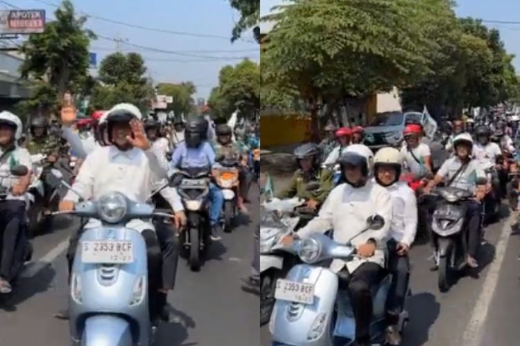 Anies Baswedan Naik Vespa Boncengkan Cak Imin Saat Tiba di Jombang, Pamer 'Kemesraan' di Depan Pendukung
