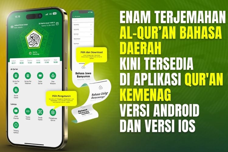 Aplikasi Quran Kemenag Terjemahan 6 Bahasa Daerah, Tersedia Di Android ...