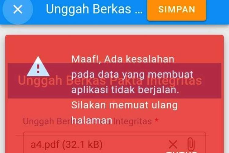 Solusi Maaf Ada Kesalahan Pada Data Yang Membuat Aplikasi Tidak ...