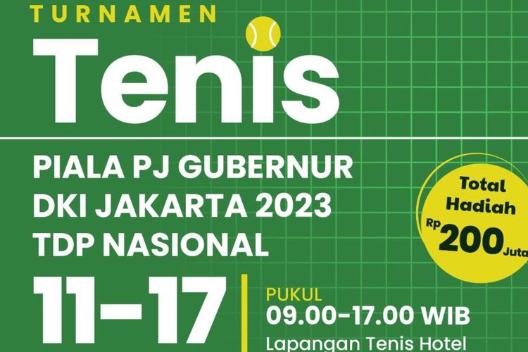 Lomba Tenis Piala Pj Gubernur DKI Dirujak, Warganet: Esensi Ada Foto Pak Heru Budi, Apa Ya?