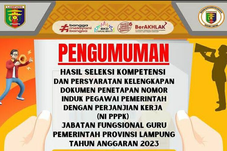 Link Pengumuman Hasil Seleksi Kompetensi PPPK Guru Provinsi Lampung ...