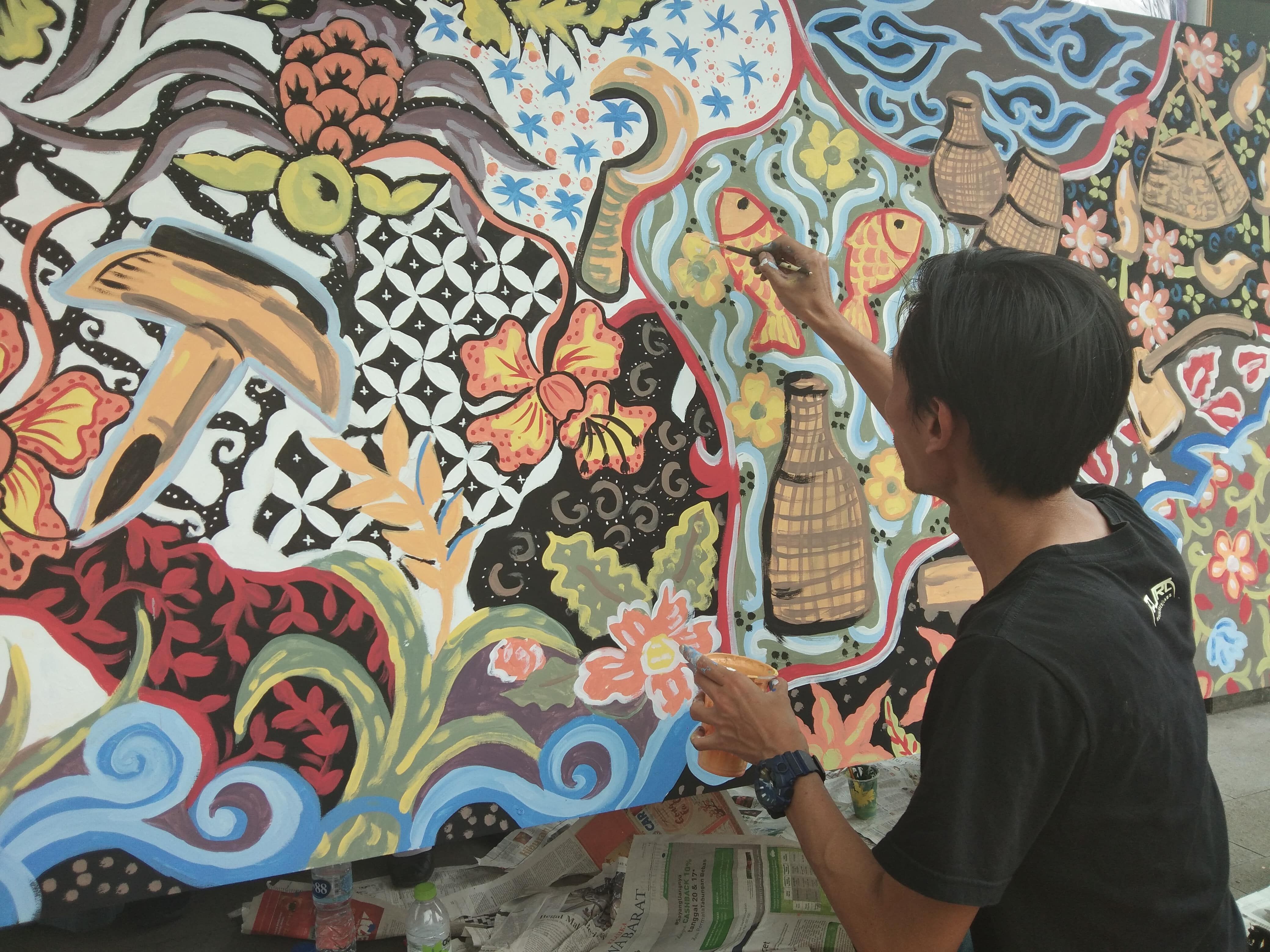 Lomba Mural Batik  Jawa Barat Efektif Sampaikan Nilai 