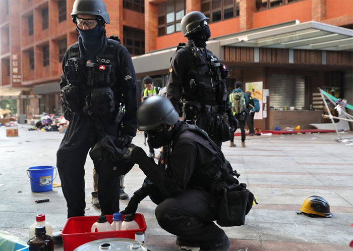DEMONSTRASI anti-pemerintah Tiongkok di Hong Kong.*
