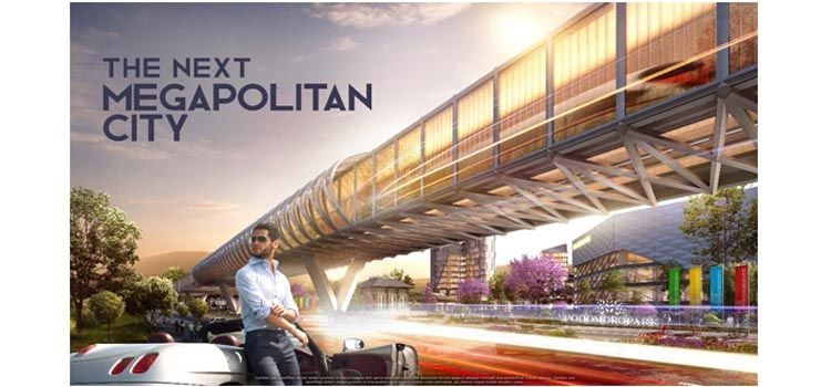 Stasiun LRT di Depan Kawasan Podomoro Park.