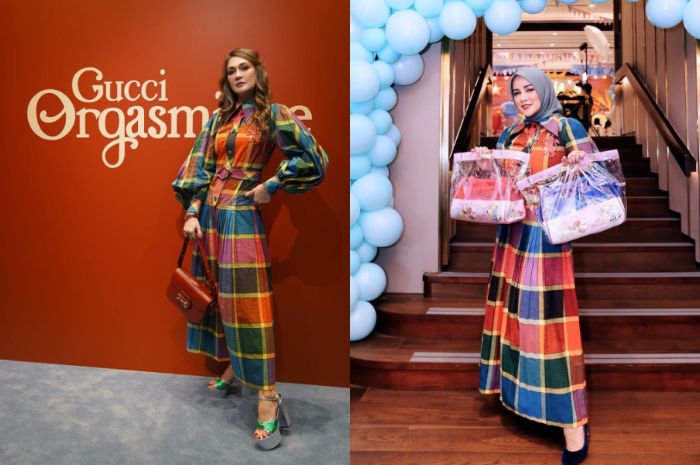 Baju Gucci Luna Maya Actris Indonesian