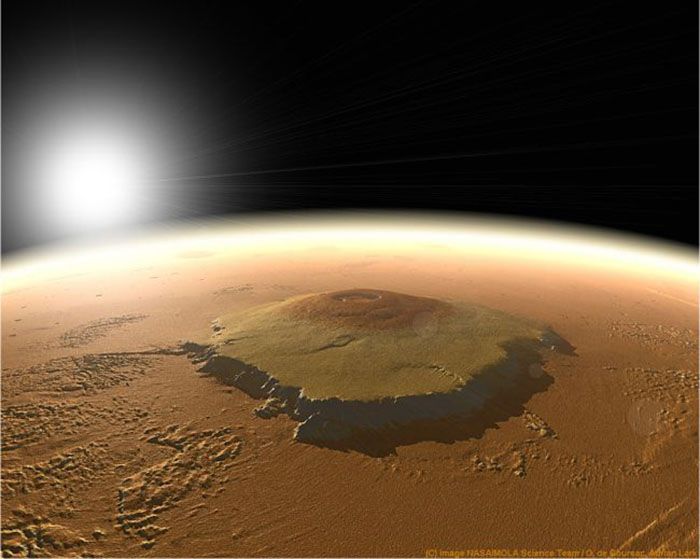 OLYMPUS Mons di Planet Mars.*
