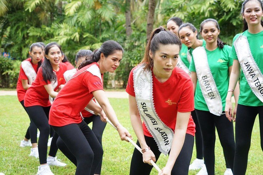 CARLA yules saat jalani masa karantina Miss Indonesia 2020.*