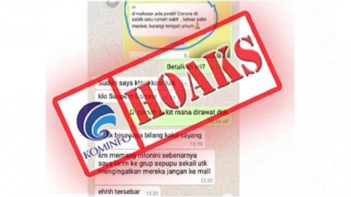 HOAX warga Makassar terinfeksi virus corona.*