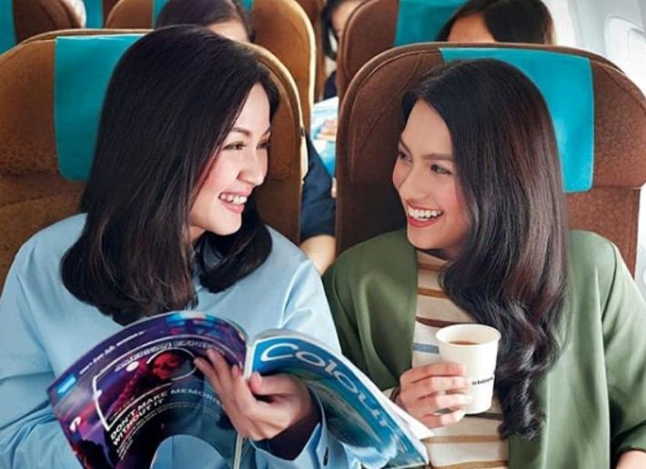 Ilustrasi penumpang di dalam kabin pesawat. (Instagram.com/@garuda_indonesia)