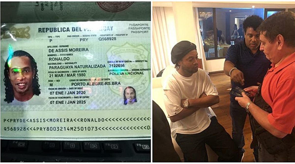 Barang bukti paspor palsu milik Ronaldinho.*