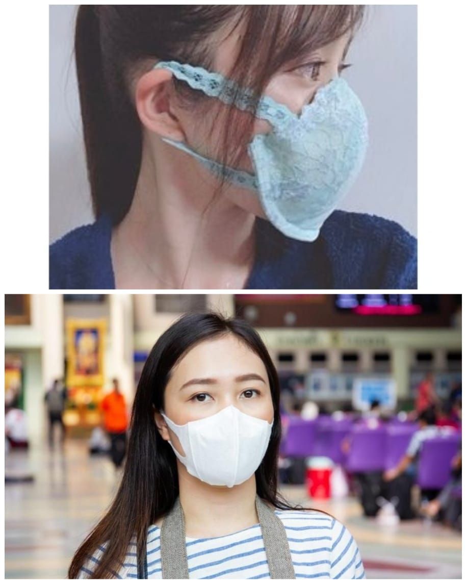  Jepang  Produksi Masker  Berbahan dari Pakaian Dalam Wanita 
