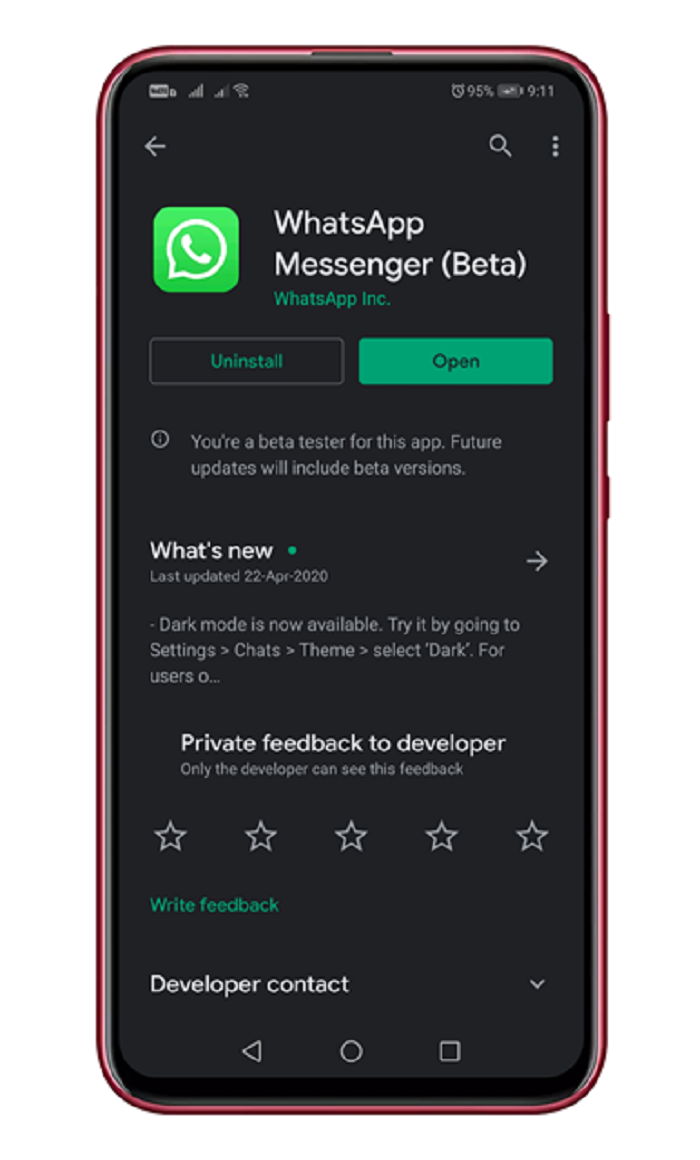 UPDATE WhatsApp Beta.*