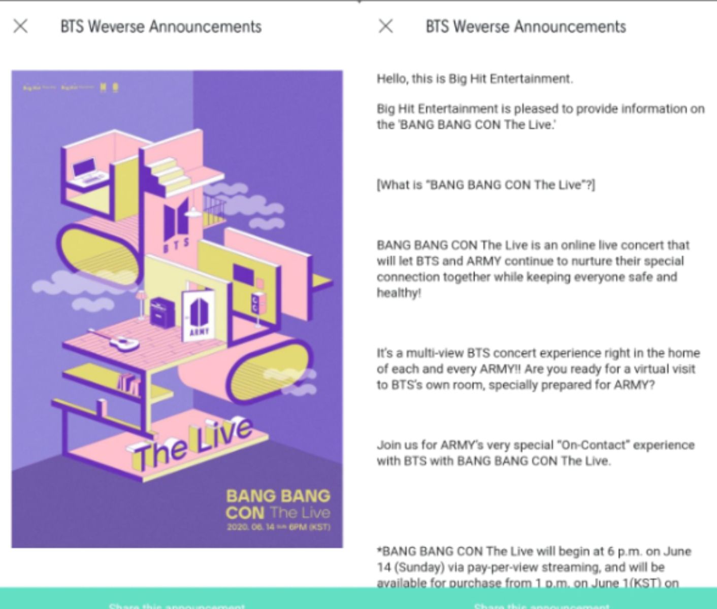 Pernyataan Big Hit Entertainment soal konser virtual BTS.