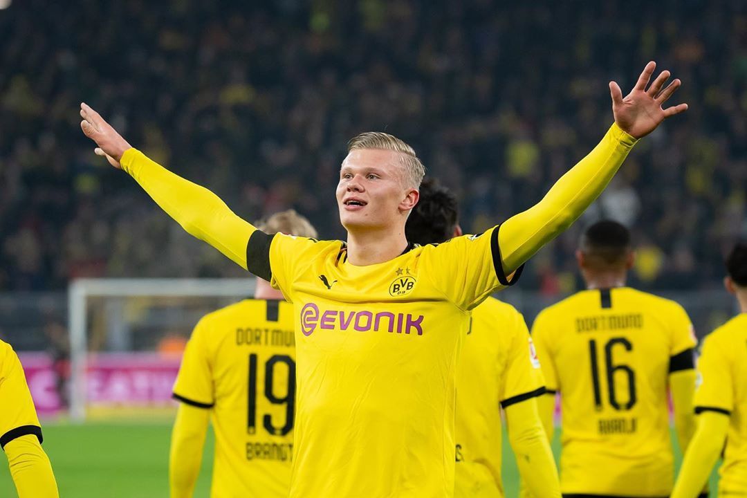 Penyerang muda Borussia Dortmund, Erling Haaland.
