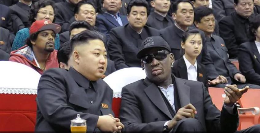 Kim Jong Un dan Dennis Rodman.*