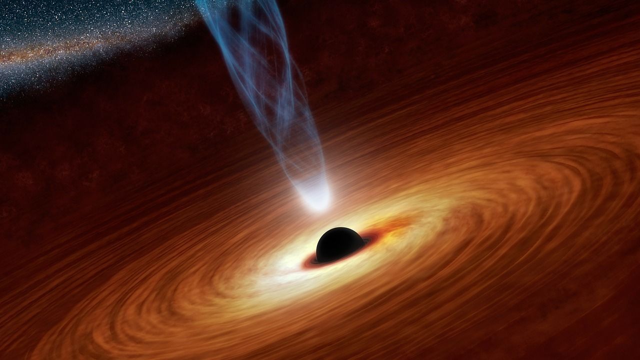 ILUSTRASI lubang hitam atau Black Hole.*