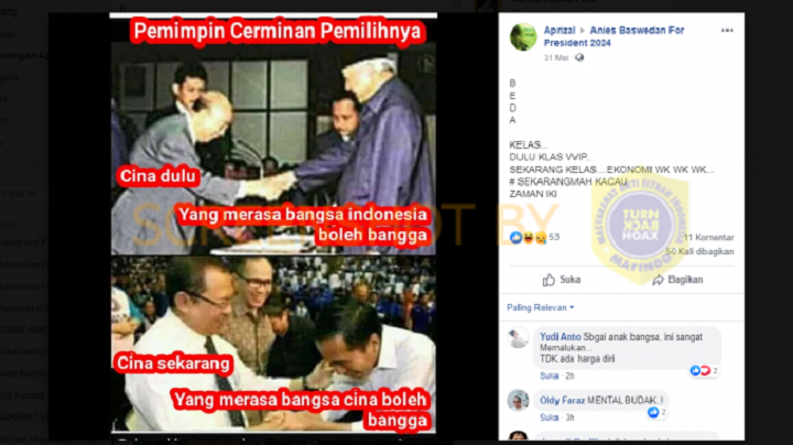 KLAIM Salah unggahan akun Facebook Aprizal