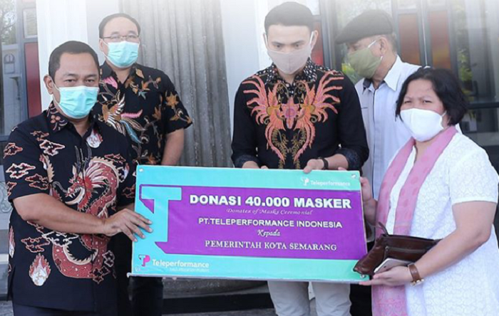 Pemkot Semarang Terima Donasi 40 Ribu Masker Dari Teleperfomance