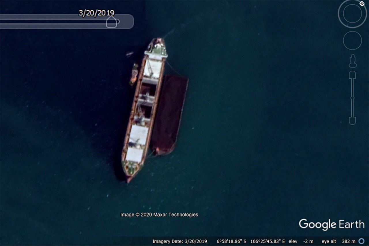 Tangkapan layar penampakan kapal 2017, foto: Google Earth