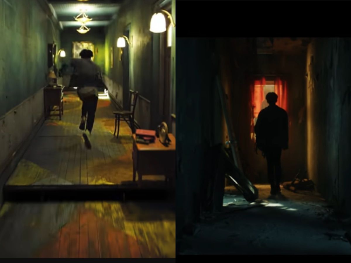 Adegan Jungkook saat berada dalam loronga mengawali video musik Stay Gold BTS.