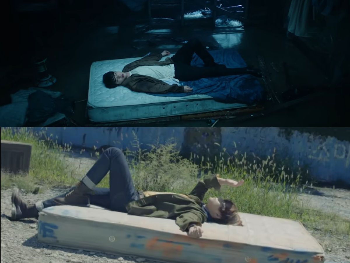 Dalam musik video Stay Gold BTS, Jin tampak menggunakan matras yang mengambang di atas air.