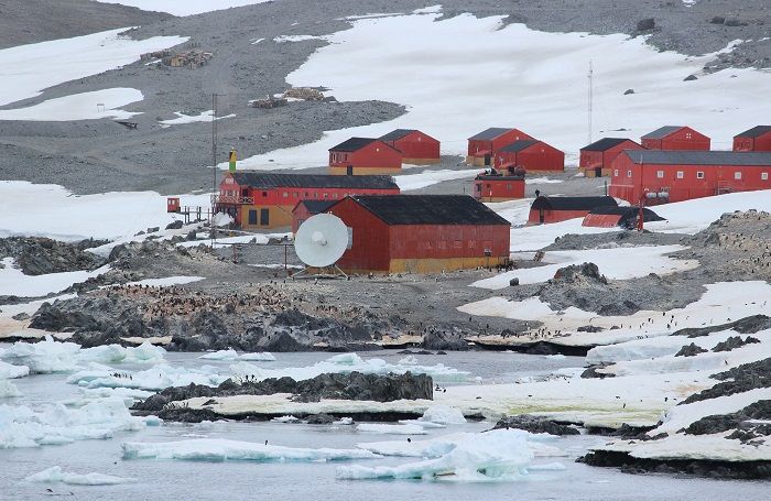 Stasiun milik Argentina di Kutub Selatan. (Pixabay)