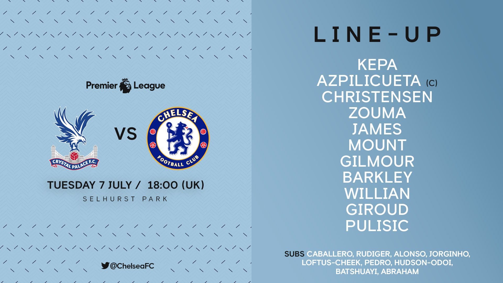 Sedang Berlangsung Live Streaming Crystal Palace Vs Chelsea Pikiran Rakyat Com