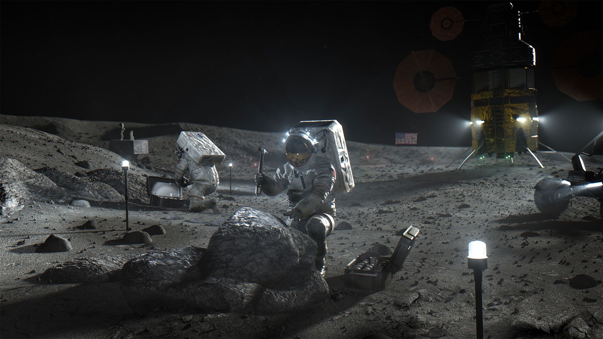 ILUSTRASI misi Artemis NASA yang rencananya akan mendarat di Bulan di tahun 2024.*