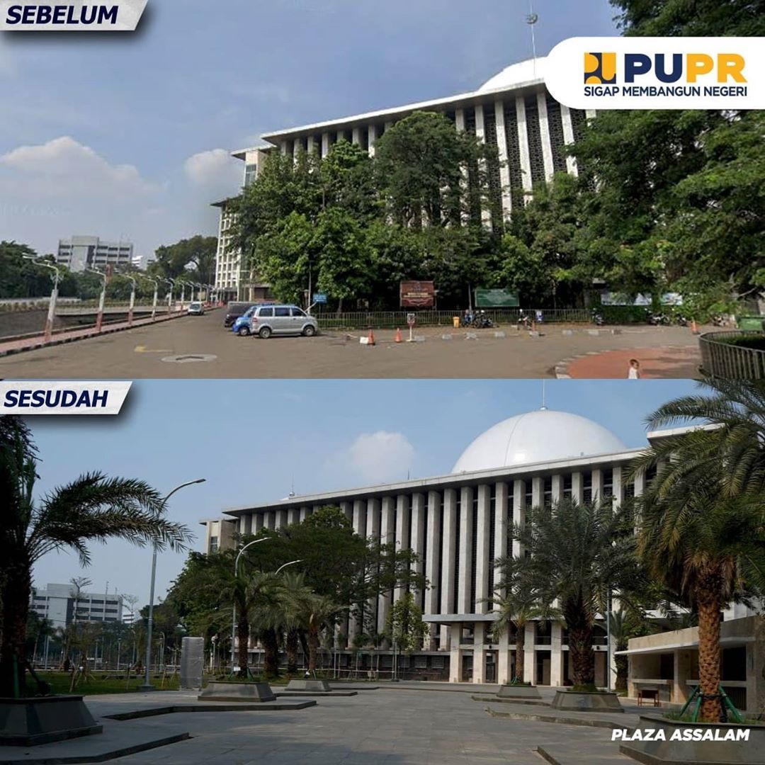 TAMPAK sebelum dan sesudah renovasi Plaza Assalam.*