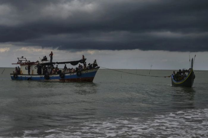 Ilustrasi kapal yang digunakan para pengungsi Rohingnya