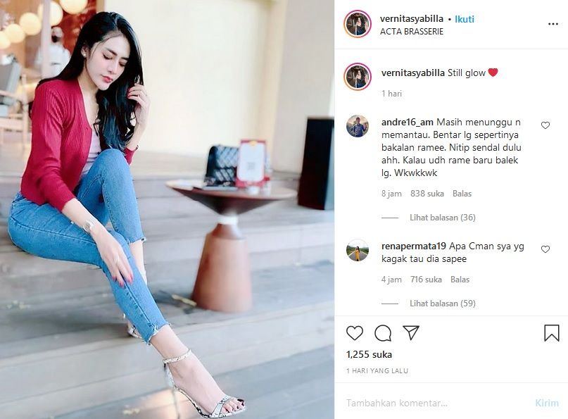 Unggahan foto terakhir Vernita Syabilla / instagram @vernitasyabilla