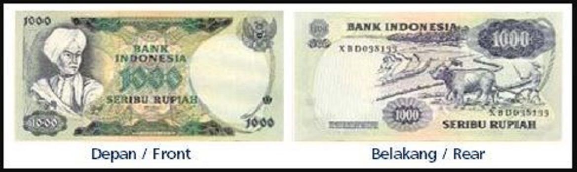 Uang Pecahan Rp 1.000/TE 1975 (bergambar Pangeran Diponegoro)