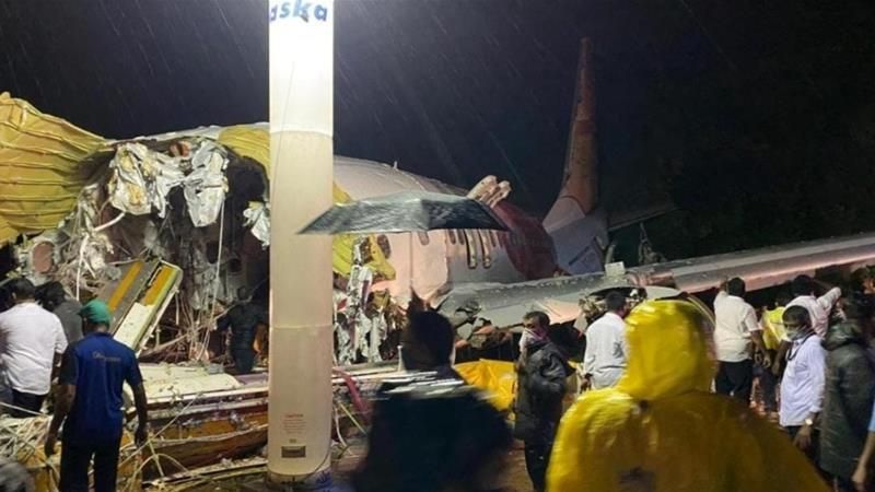 Pesawat Air India yang jatuh di lembah Kerala India