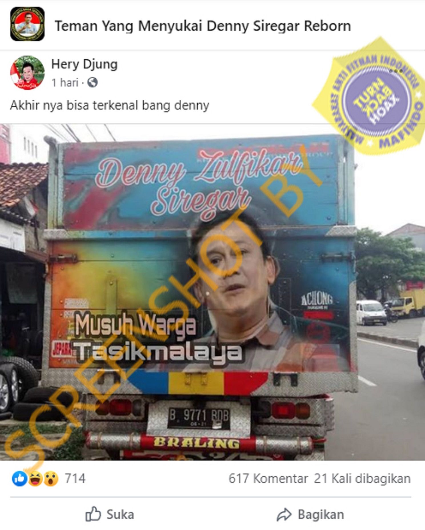 Cek Fakta: Jadi Musuh Warga Tasikmalaya, Foto Denny ...