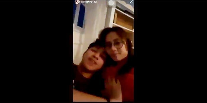 Tangkapan layar video diduga Adhisty Zara yang viral di media sosial.